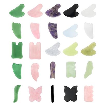 1 Pieces Gua Sha Massage Tool Jade Stone Tool for Facial Massage and Muscle Relaxation with 5 Years Shelf Life Guarantee