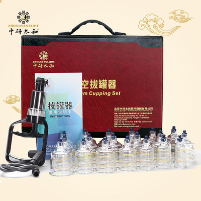 Staubsaugen Sie Sog 19 Schalen chinesische Therapie Sätze Hijama höhlende Cellulite-Massage-Rückenschmerzen-Entlastungs-